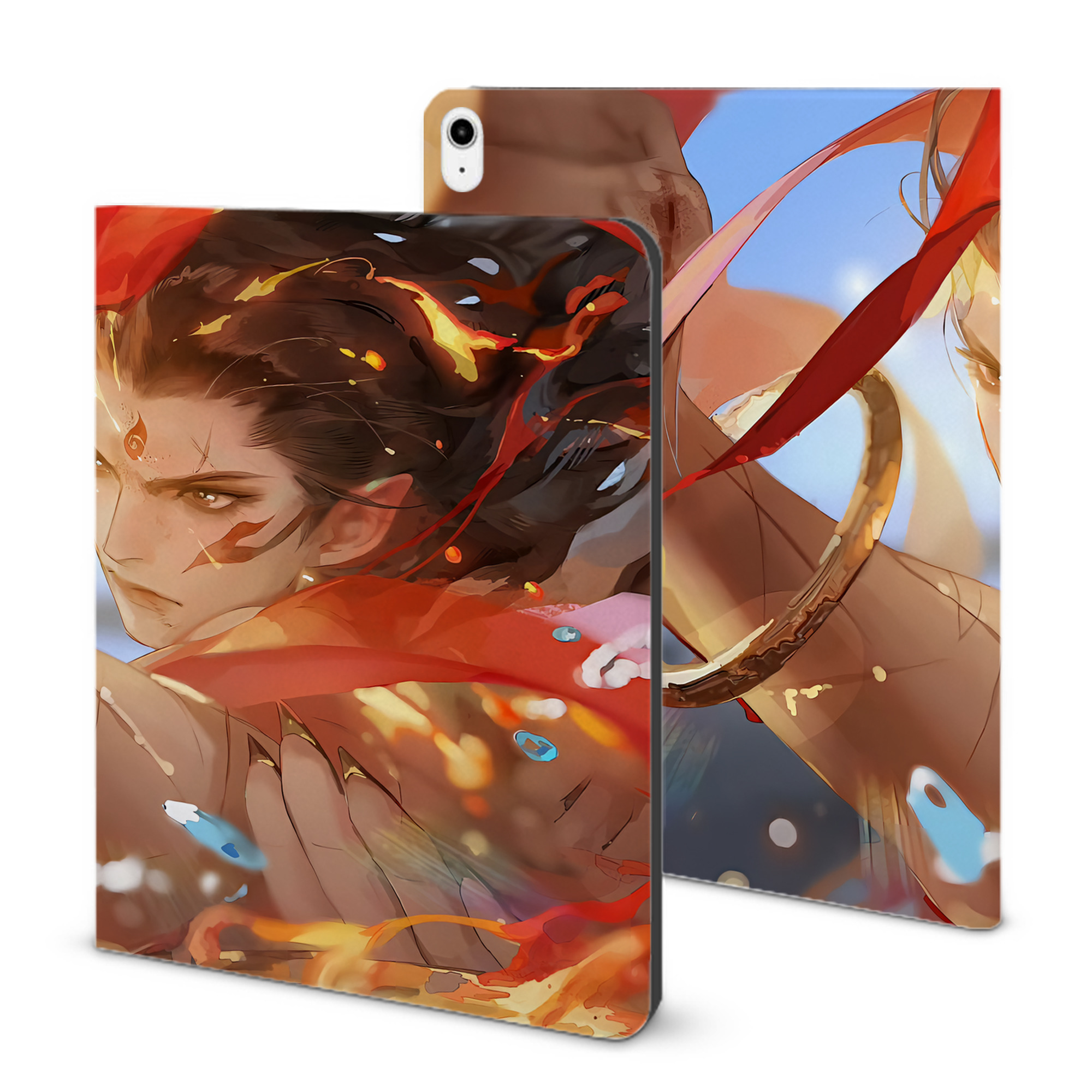 （画像用） Ne Zha 2 ナタ 魔童の大暴れ IPadケース ペンホルダー付き ブックスタイルデザイン